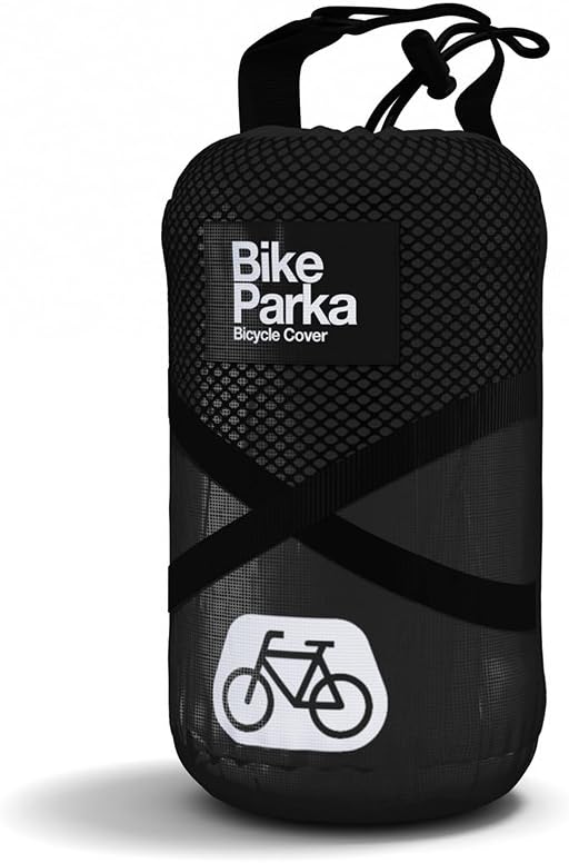 Urban Bike Cover - Waterproof & Durable with Lock-Through Panels, RipStop fabric, Adjustable for Any Bike, Attachable Stuff Sac - Ideal for Bikes in Daily Use (Ink Black)