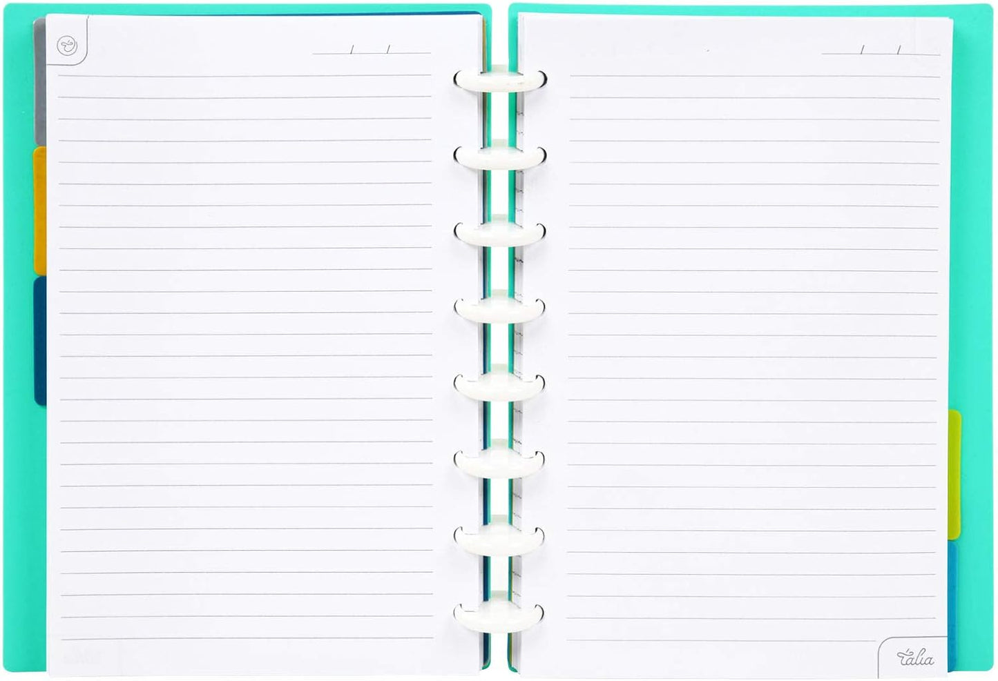 Talia Discbound Notebooks, Planner, Customizable, (Celestial Turquoise, Junior (5.5in x 8.5in))