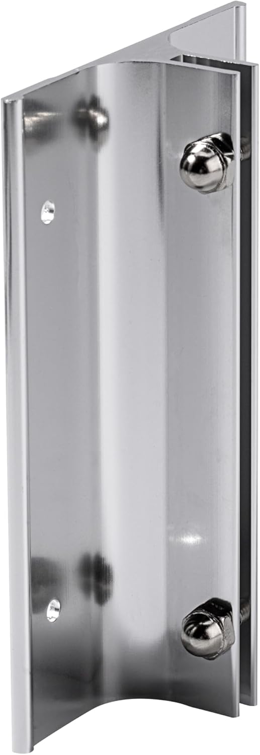 Aluminum Corridor Sign Holder, 10 Pack Direct Sign Mount Bracket, Design for Restroom, Conference Room Classic Silver Signs - 5" Length, 1/8" Substrate - Easy to Install