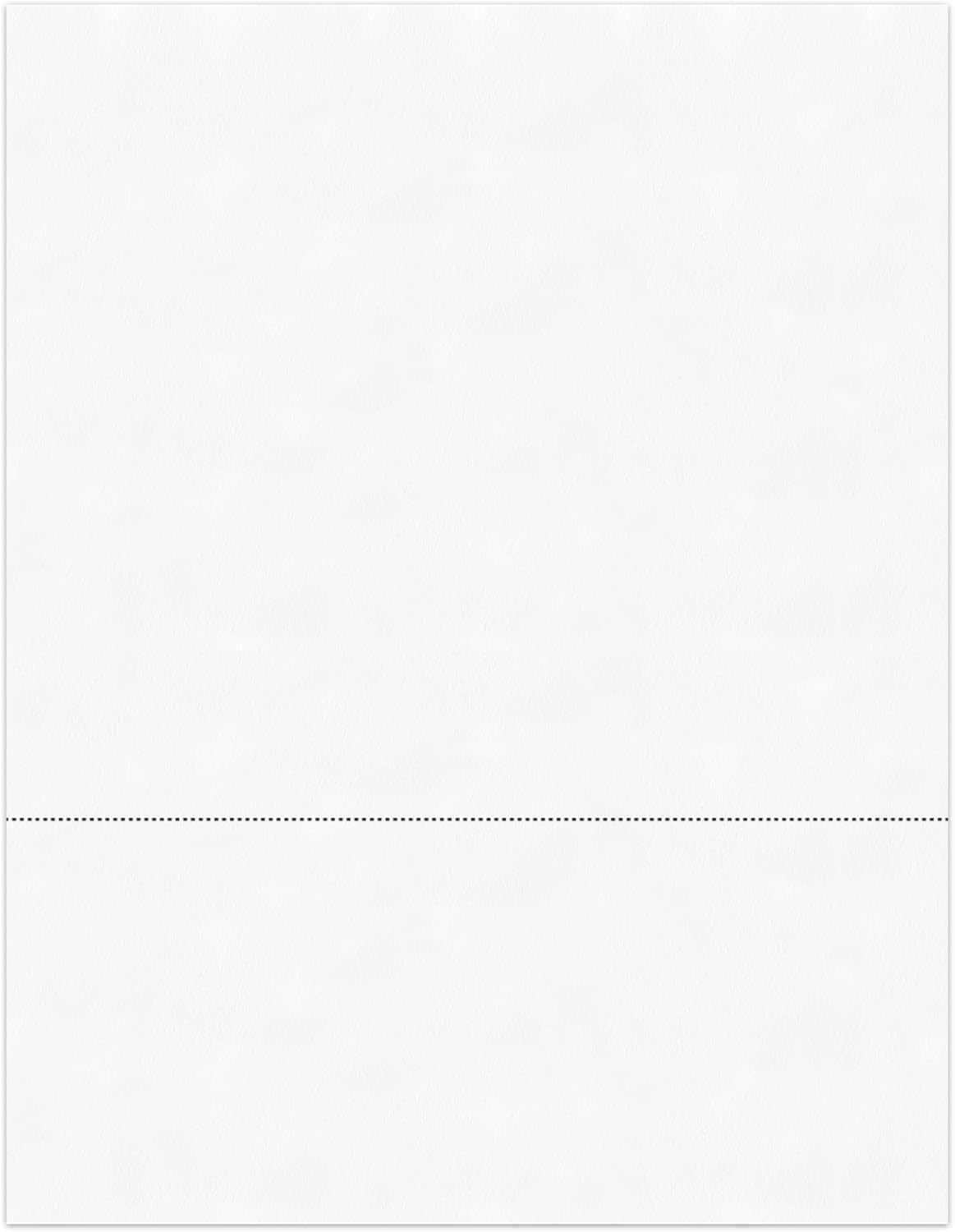 PrintWorks Professional 3 3/4" Horizontal Perforated Paper 8.5” x 11” - Perfect For W-2, 1099, & Statement Use - Made in the USA - 500 Sheets - 20 lb - Printer Compatible - White (04331)