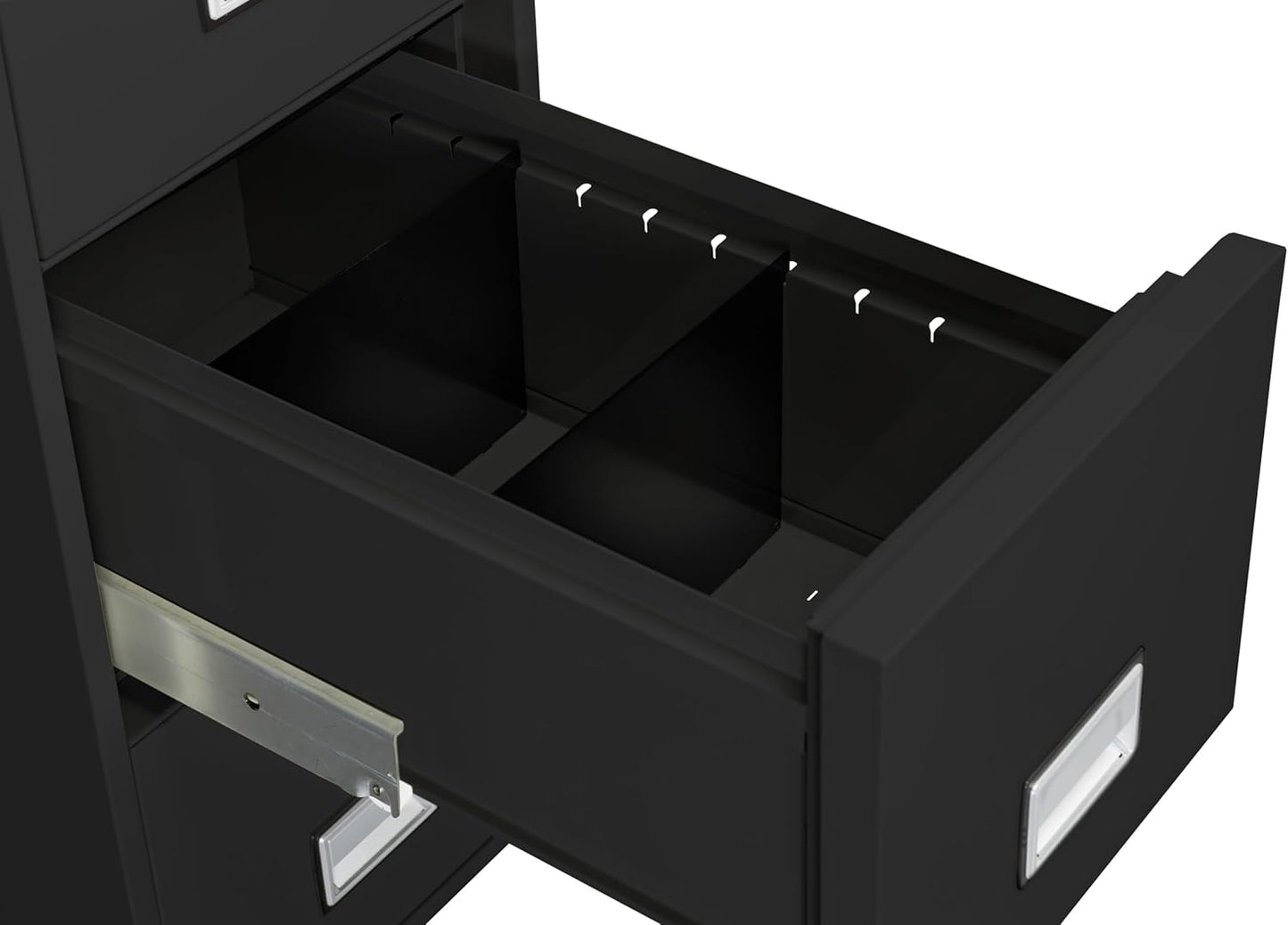 31 inch 4-Drawer Vertical Fireproof File Cabinet – Letter Size Filing – Key Lock – Water Resistant Seal – Fire and Impact Rated – Black Finish – Model LTR4W31B