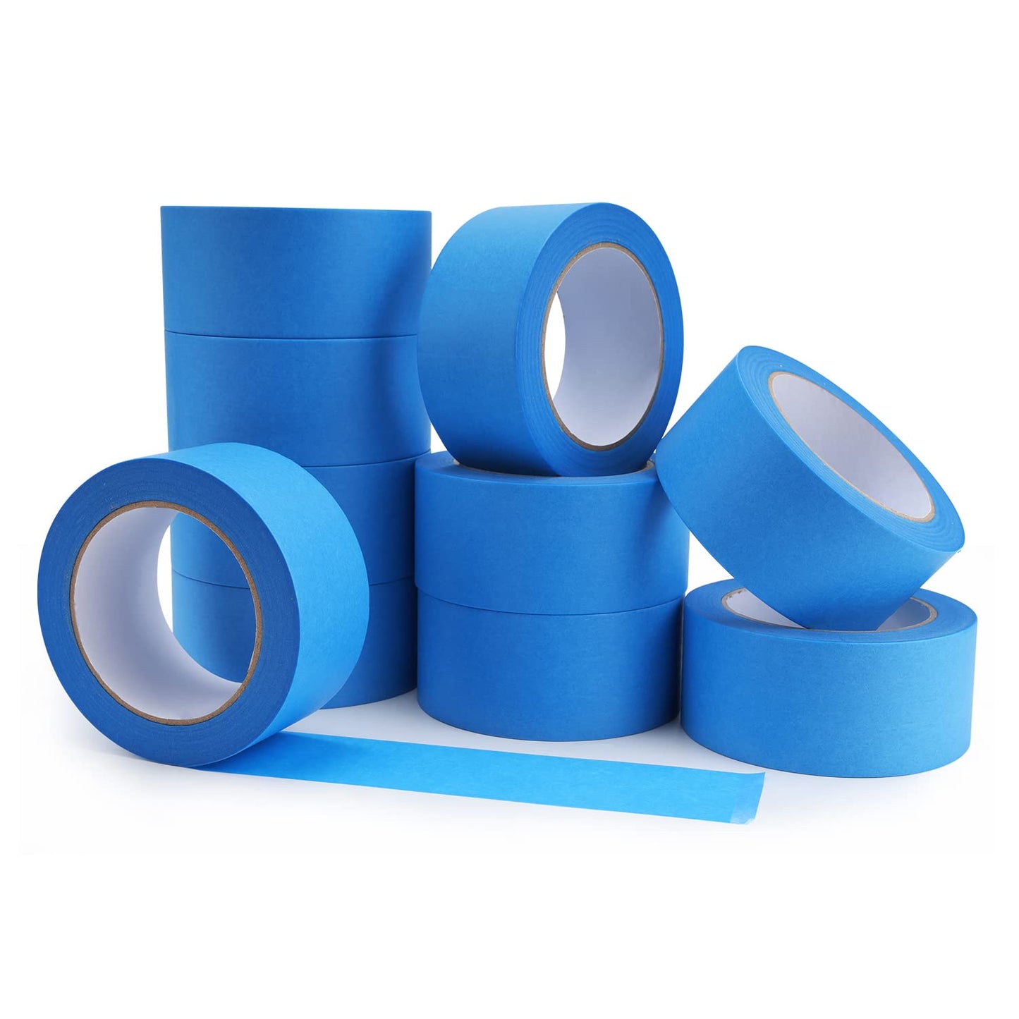Lichamp Blue Painters Tape Bulk, 10 Pack 1.9 inch Wide by 55 Yards Tape, Blue Tape for Crafts Arts