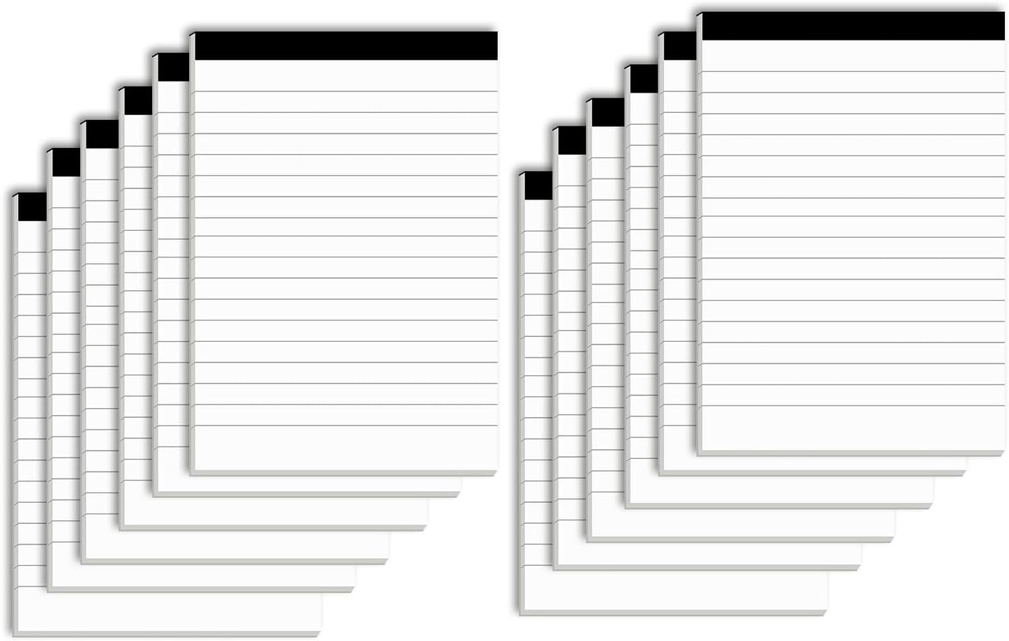 Notepads for Daily Planning and Organization of Work – 4 x 6-inches Lined Paper – Thick Bright White Paper – 30 Pages – Note Pads Ruled Pages – Pack of 12