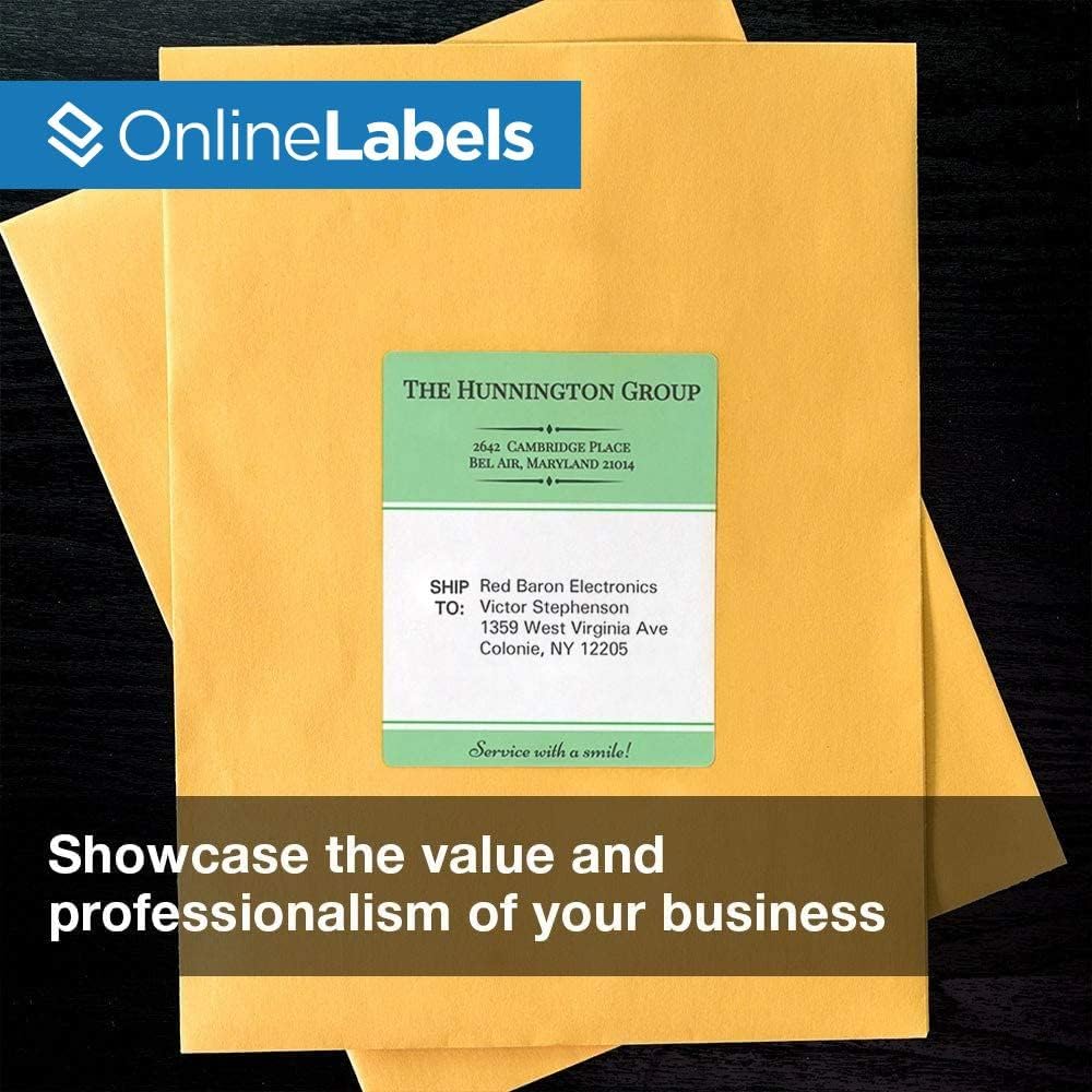 4 x 5 Rectangle Mailing Labels - Permanent, White Matte - Shipping, Wine, Product - Pack of 2,000-500 Sheets - Inkjet/Laser Printers - Online Labels