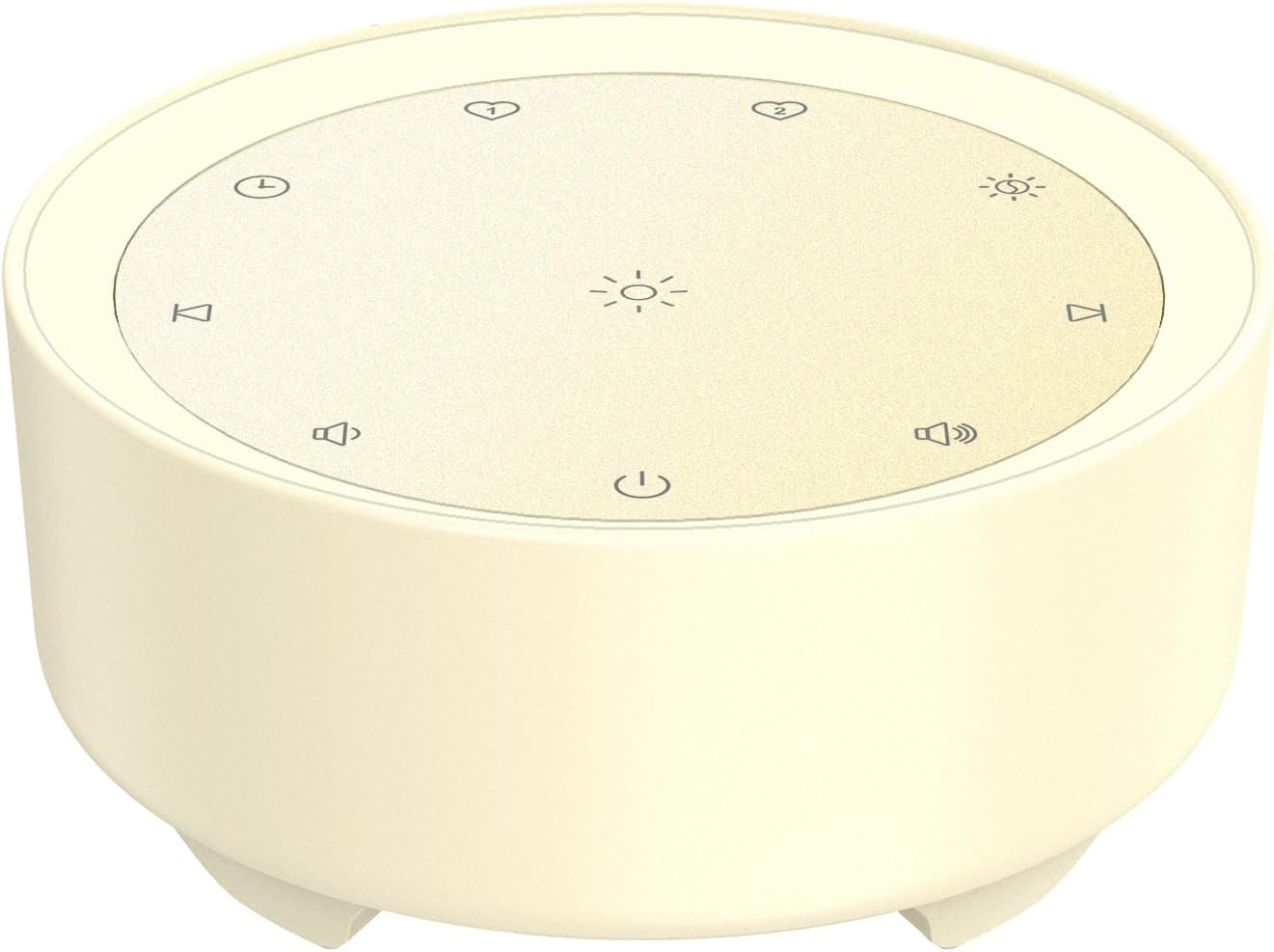 Kipcush Sound Machine & Night Light for Adults, Baby, Kids. White Noise Machine with 20 Soothing Sleep Sounds. Small Size & Portable Design for Bedroom (Putty, Small)