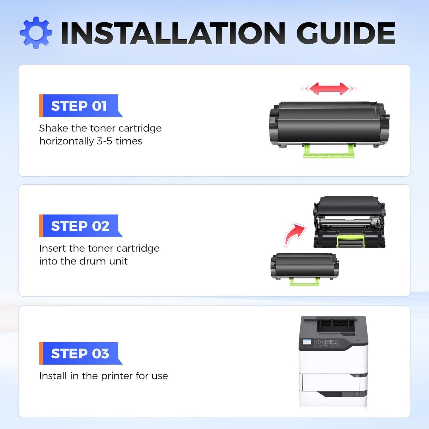 58D1U00 Toner Cartridge Black Ultra High Yield with Chip Remanufactured 58D1U00 Replacement for Lexmark 58D1U00 Toner for MS725 MS823 MS824 MS825 MS826 MX722 MX725 MX822 MX824 MX826 Laser Printer Ink