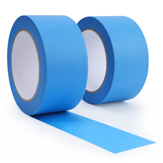 Lichamp Blue Painters Tape, 2 Bulk Pack 1.9 inch by 55 Yards Paper Tape, Blue Tapes for Crafts Arts