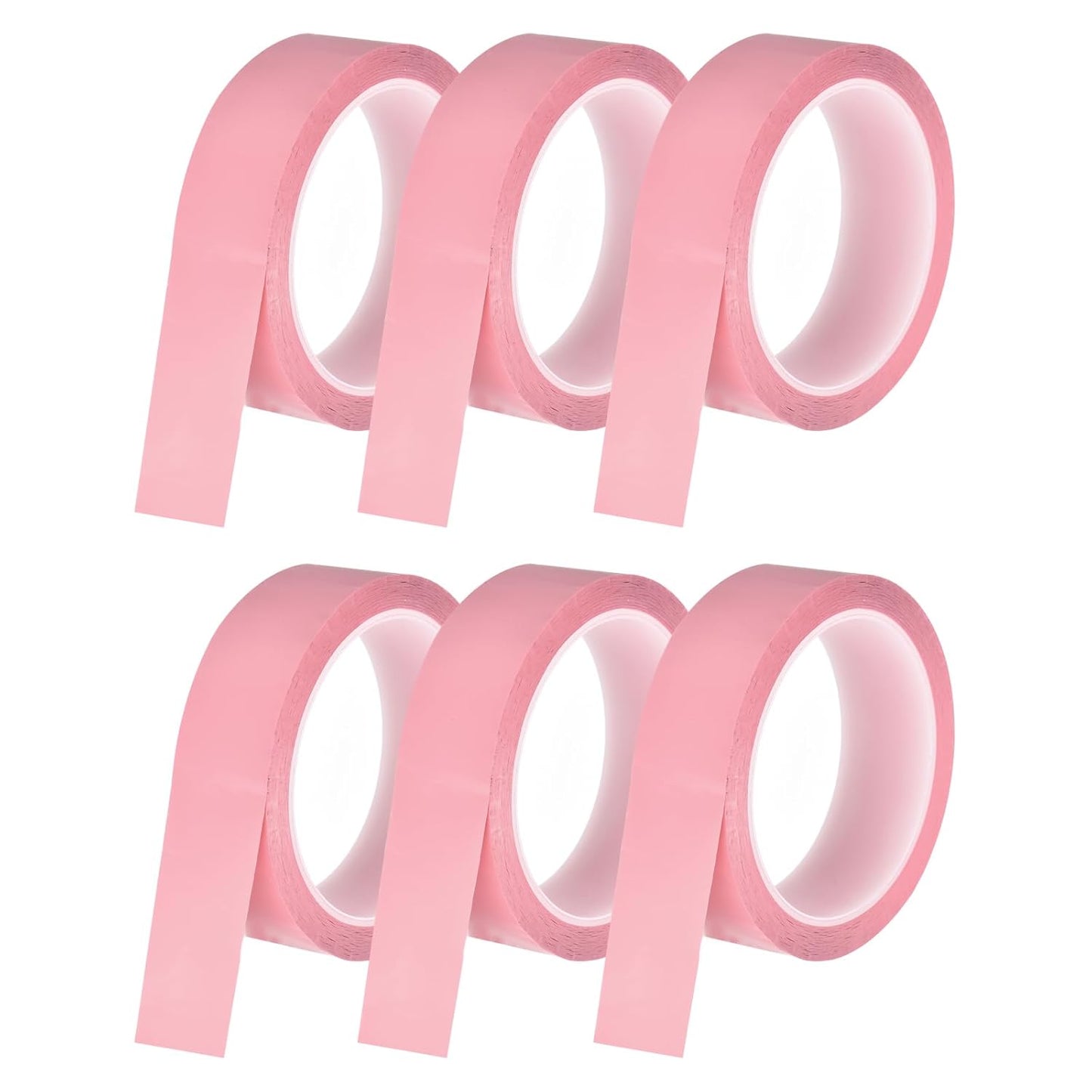 MECCANIXITY 6 Rolls Whiteboard Tape Graphic Chart Tape 30mm 54.7 Yard Art Tape Thin Self-Adhesive Pinstripe Tape Masking Tape for Gift Wrapping Craft Supplies, Pink