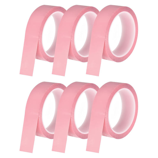 MECCANIXITY 6 Rolls Whiteboard Tape Graphic Chart Tape 30mm 54.7 Yard Art Tape Thin Self-Adhesive Pinstripe Tape Masking Tape for Gift Wrapping Craft Supplies, Pink