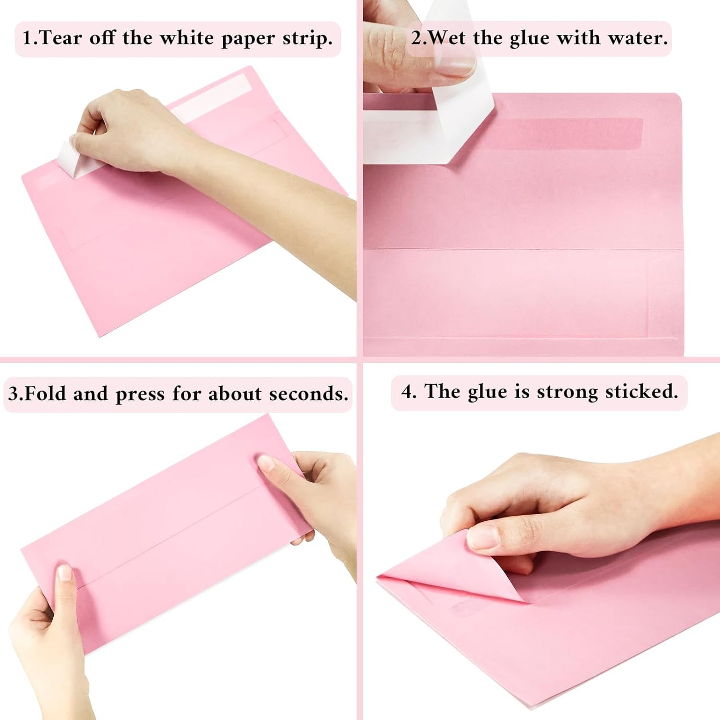 200 Pack #10 Business Envelopes, Pink Standard Envelopes Self Seal, Letter Size Business Mailing Envelopes for Checks Letters Invoices Statements Birthday Graduation Wedding, 4 1/8 x 9 1/2 Inch