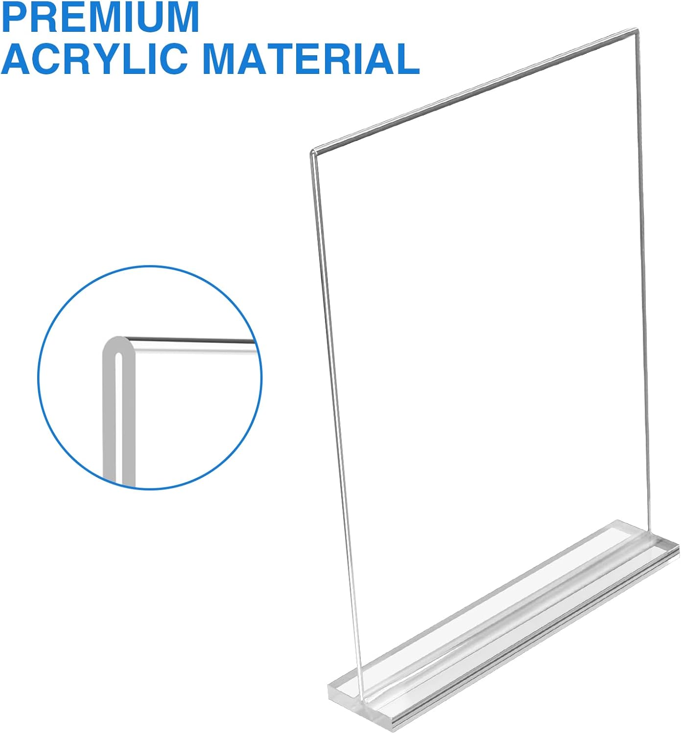 Daofary Acrylic Sign Holder 5 x 7 Inches 6 Pack, Double-Sided Stand up Table Top Paper Holder, Store Sign Holders, Plastic Sign Display for Restaurants, Hotels, Office