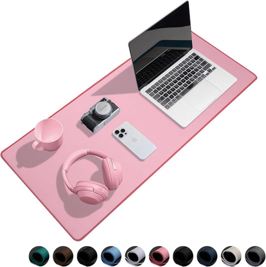 Waterproof Large Gaming Mouse Pad with Durable Stitched Edges, Non-Slip Rubber Base, Smooth Surface Mouse Mat Desk Pad for Home Office Gaming, 27.5"*11.8"*0.08", Dusty Rose
