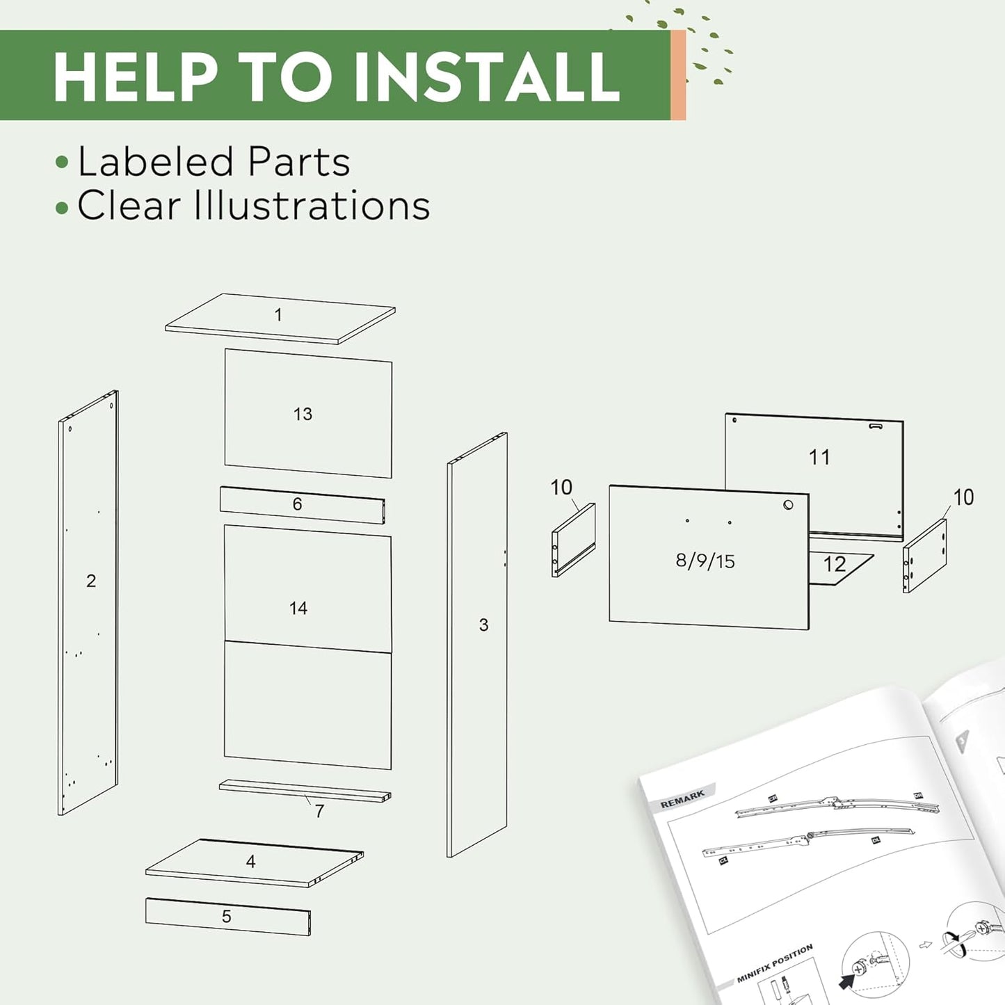 DEVAISE 3 Drawer File Cabinet with Lock, Vertical Wood Filing Cabinet for Home Office, Printer Stand for Letter and A4 Size, Black