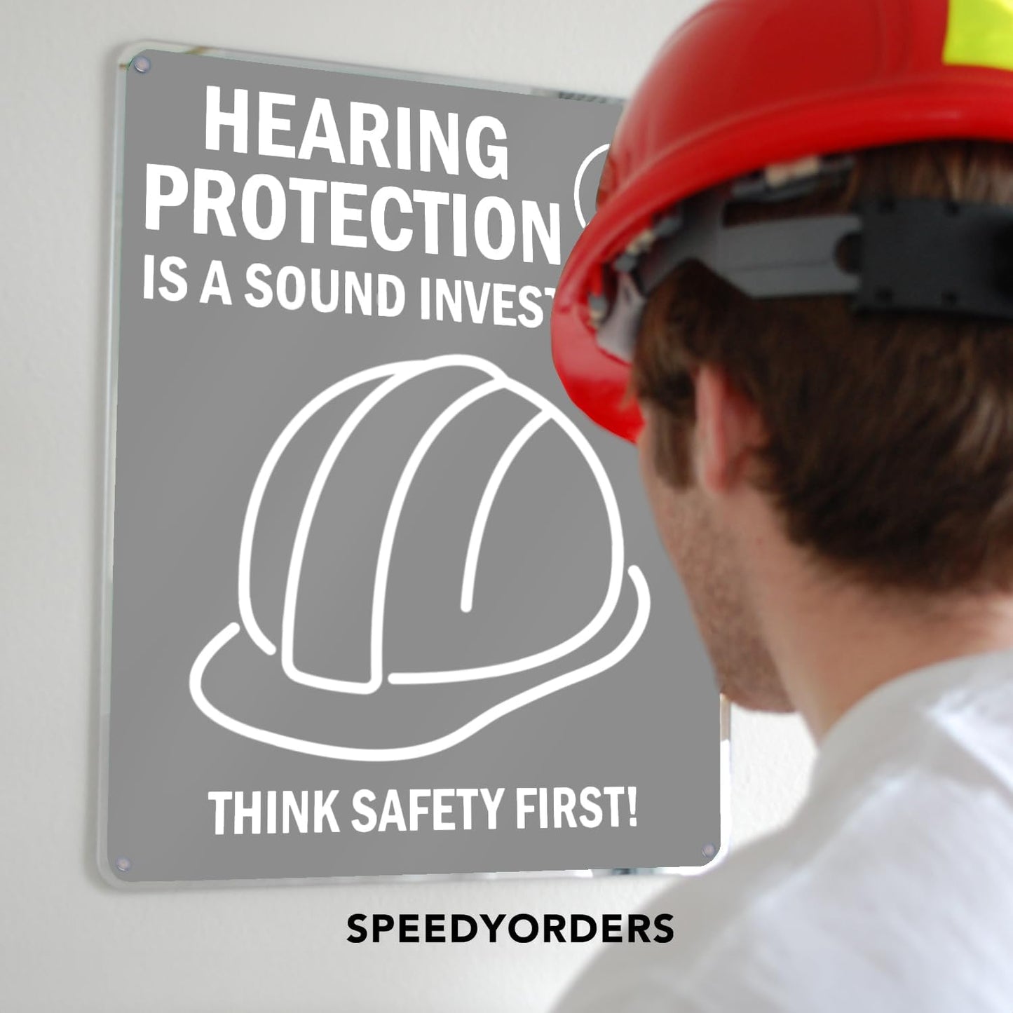 Custom Metal Signs, Personalized Aluminum, Customized Safety, Business Signs, Waterproof Outdoor, White Aluminum (Gray, 14x10 In)