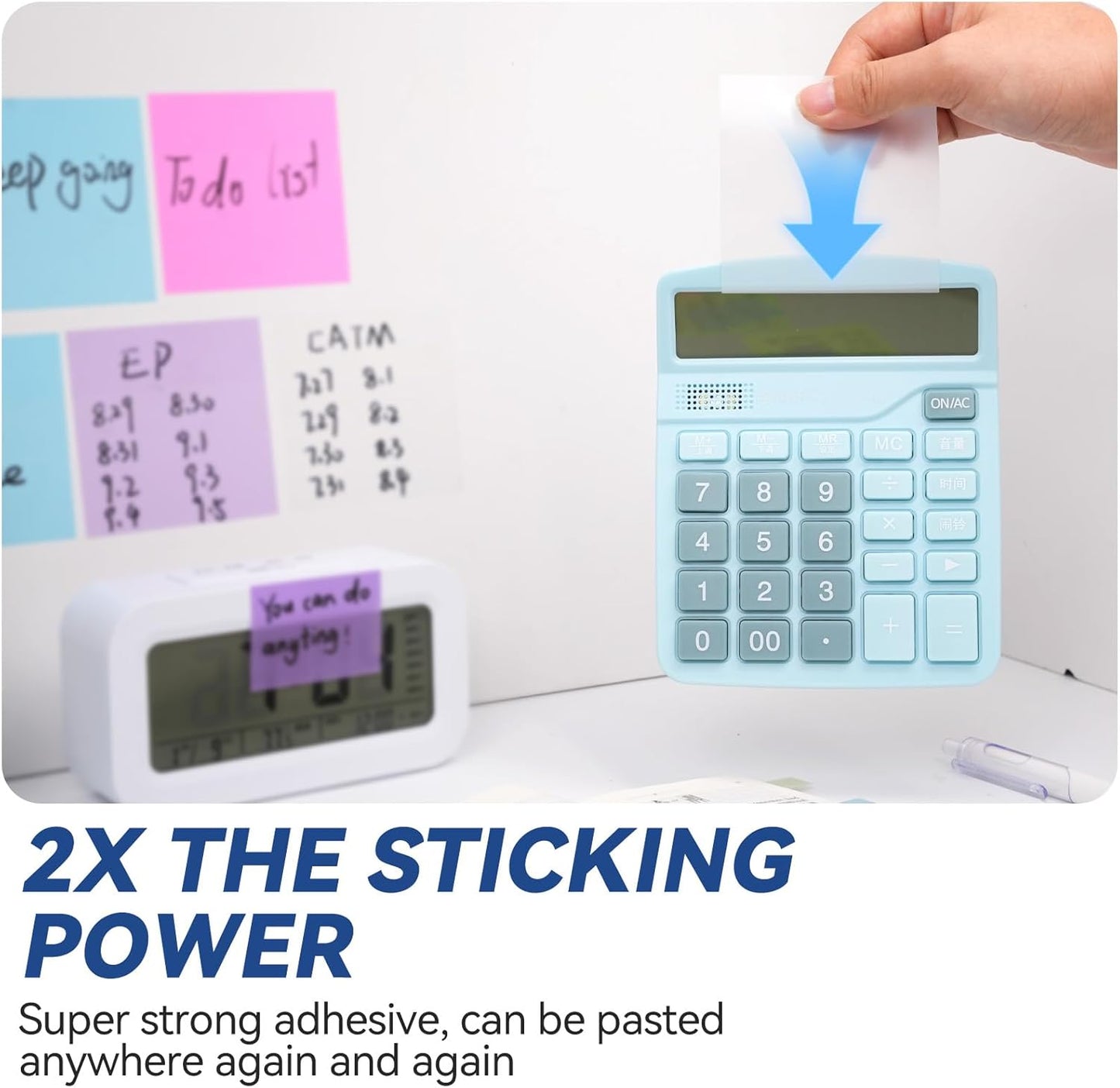 500 Sheets Transparent Sticky Notes with Index Tab, Waterproof & Crystal Clear Sticky Notes Sets, See-Through PET Sticky Note, 5X The Sticking Power Translucent Sticky Note Pad, 7 Pads