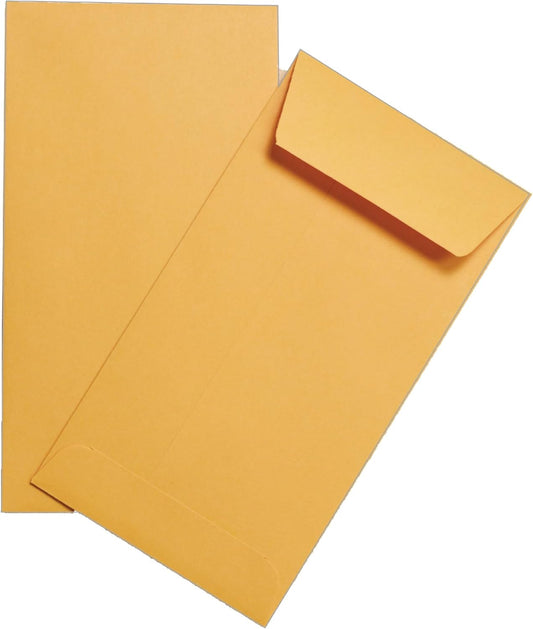 Guardian #7 Paper Coin Envelopes - Made in America with Gummed Flaps, Pack of 500 Blank Cash Envelopes for Coins, Receipts, Seeds, Small Parts Storage, and More, 3 ½ x 6 ½ Inches, Brown