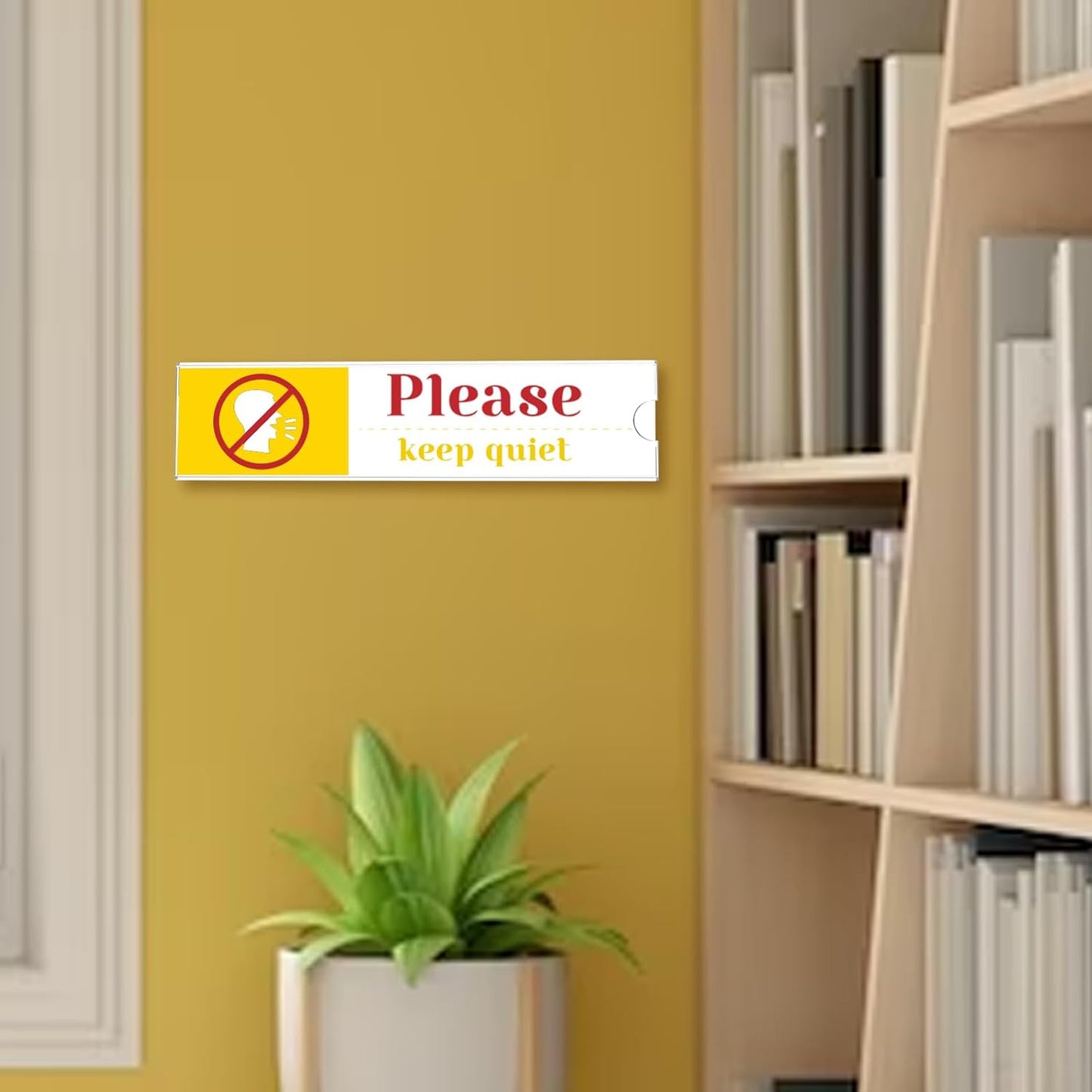 TONICE 12 Pack Acrylic Desk 2x8 Nameplate Holders, Acrylic Nameplate Holders, Wall Mount Transparent Nameplate Holders, Office Name Holders