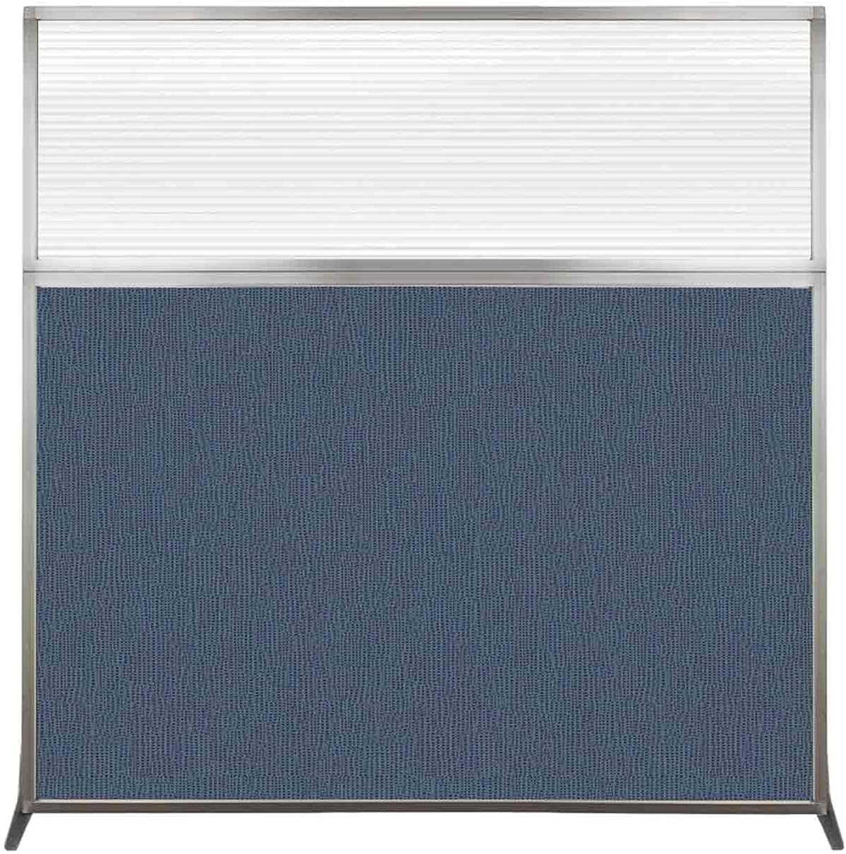 Versare Hush Screen Portable Room Divider | Workstation Wall Divider | Freestanding Privacy Hush Panels | Clear Fluted Windows | Fabric Office Divider Screen | Great for Room Separation