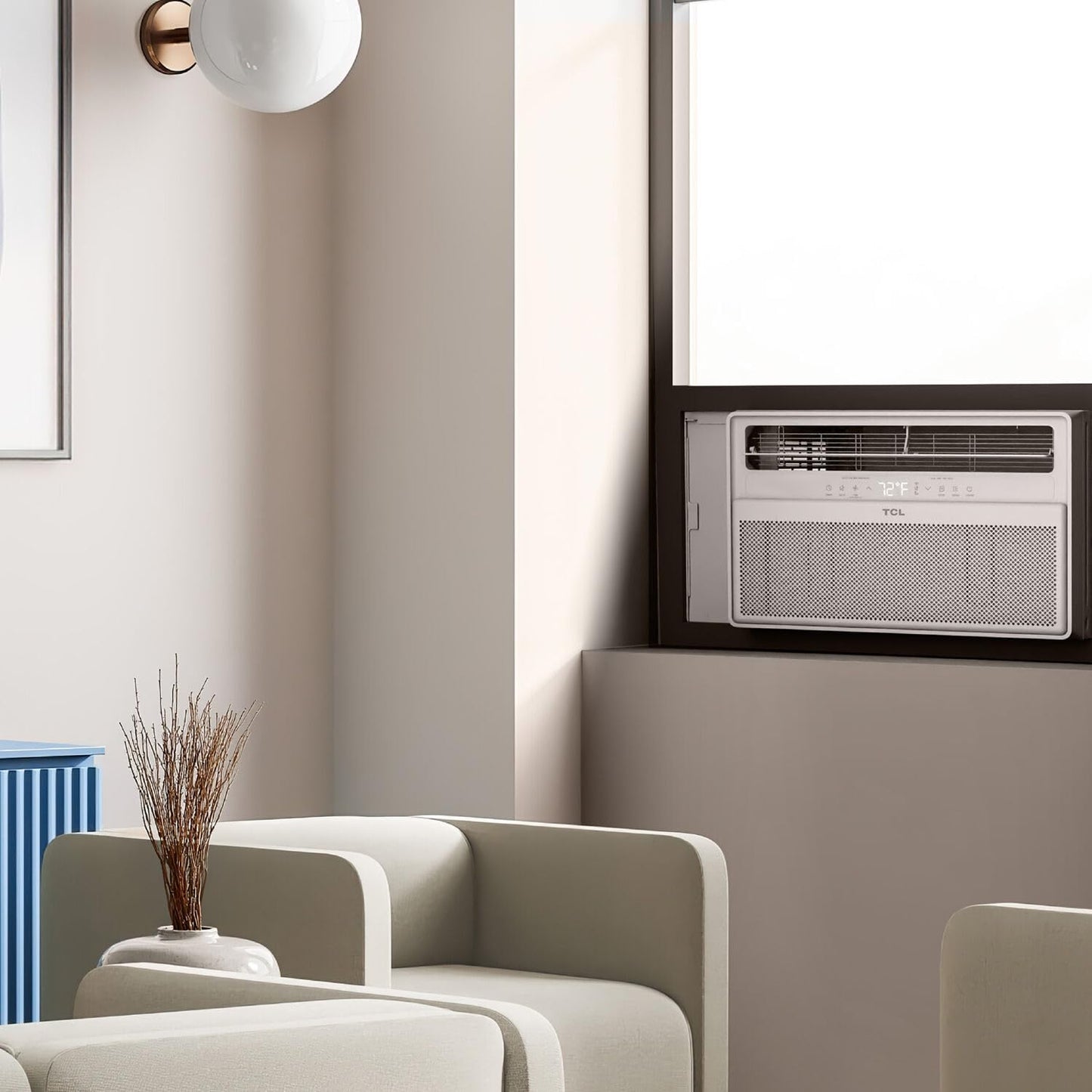 TCL 12,000 BTU Q-Series Smart Inverter Window AC, Ultra-Quiet 38dB Fan & 40dB Cooling, 38% Energy Saving, 3-Step Install, Open-able Window, Works with Smart Home Devices, Cools up to 550 Sq. Ft.