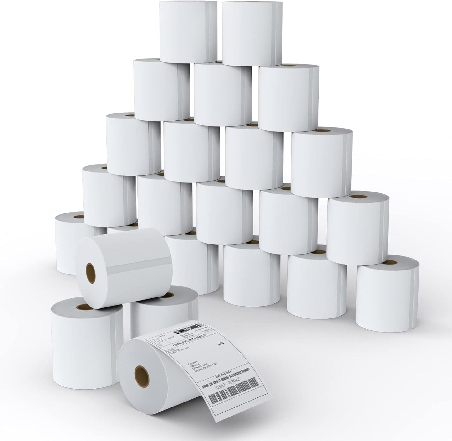 MFLABEL® 24 Rolls of 450 Labels 4x6 Direct Thermal Shipping Labels for Zebra 2844 ZP-450 ZP-500 ZP-505