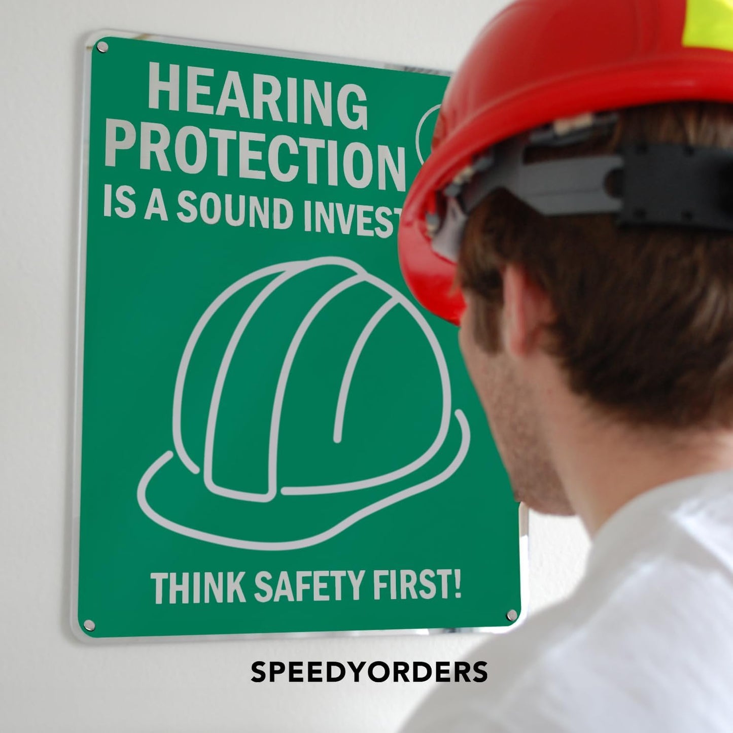 Custom Metal & Aluminum Outdoor Business Signs - White (Green, 18x12 In)