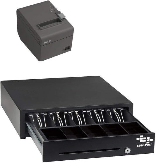 Hardware Bundle for Square - Cash Drawer and Thermal Receipt Printer,[Compatible with Square Stand and Square Register]