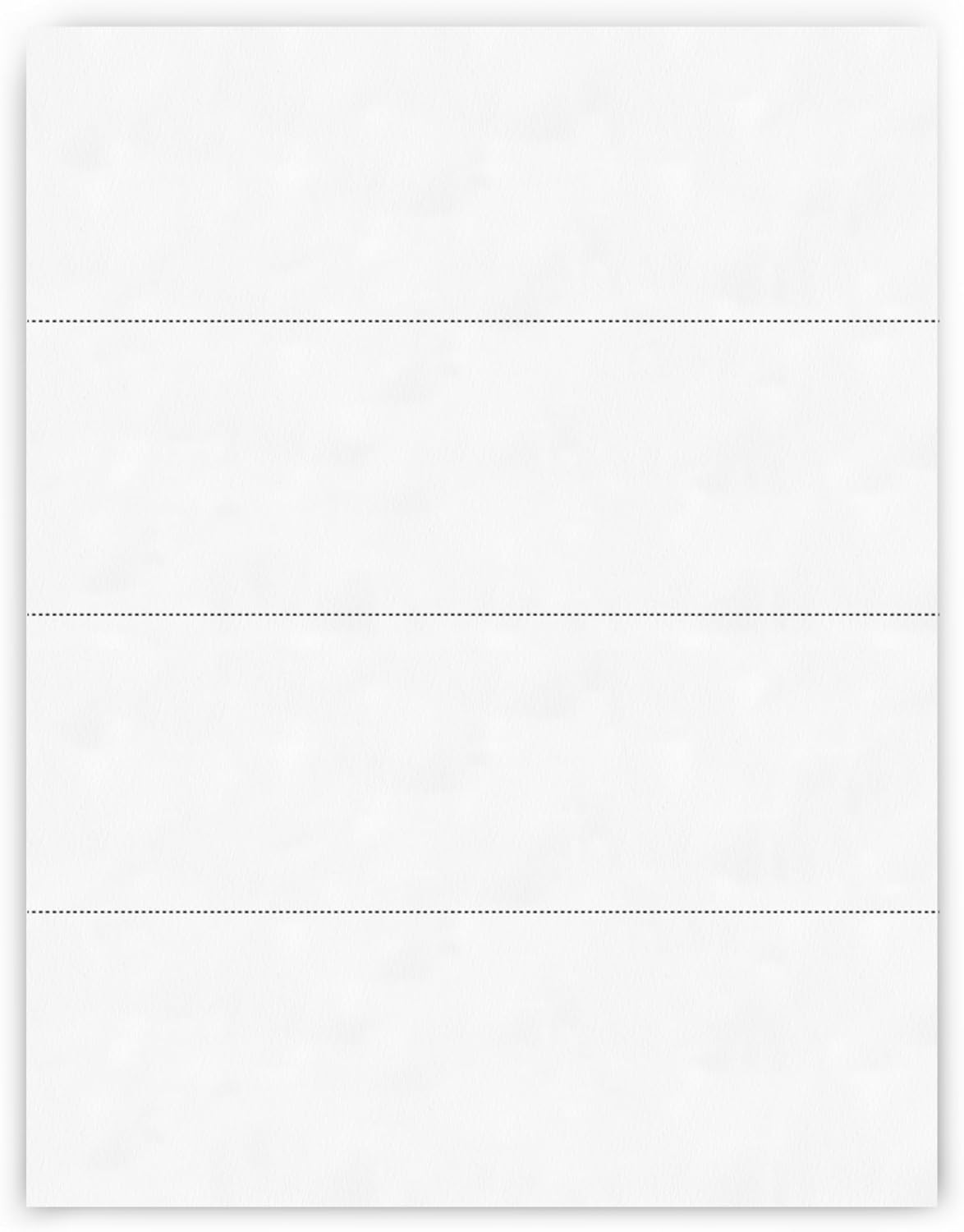 PrintWorks Professional 4 Part Perforated Paper 8.5” x 11” - Perfect For W-2, 1099, & Statement Use - Made in the USA - 500 Sheets - 20 lb - Printer Compatible - White (04298)