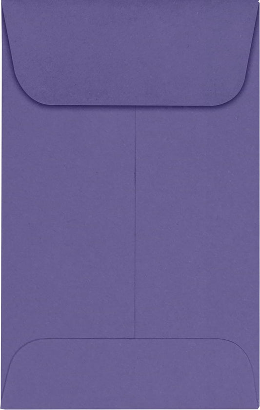 LUXPaper #1 Coin Envelopes | 2 1/4" x 3 1/2" | Wisteria Purple | 80lb. Text | 500 Qty