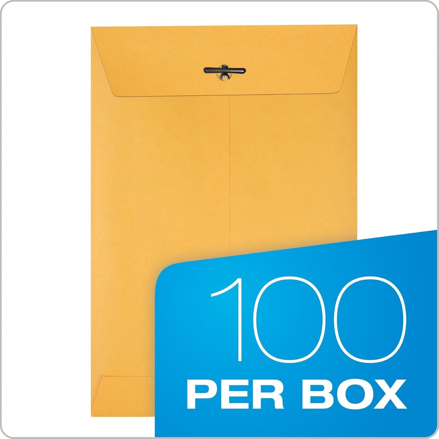 Quality Park 6 x 9 Clasp Envelopes, Clasp and Gummed Closures for Storing or Mailing, 28 lb Kraft Paper, 100 per Box (QUA37855)