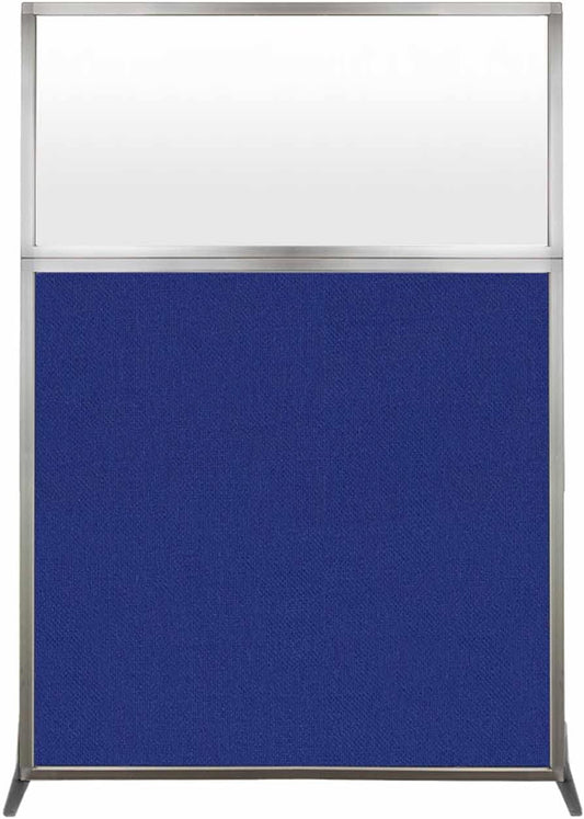 Versare Hush Screen Portable Room Divider | Workstation Wall Divider | Freestanding Privacy Hush Panels | Frosted Windows | Fabric Office Divider Screen | Great for Room Separation