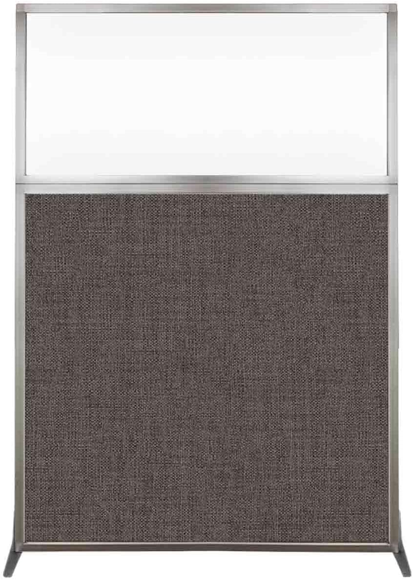 Versare Hush Screen Portable Room Divider | Workstation Wall Divider | Freestanding Privacy Hush Panels | Clear Windows | Fabric Office Divider Screen | Great for Room Separation