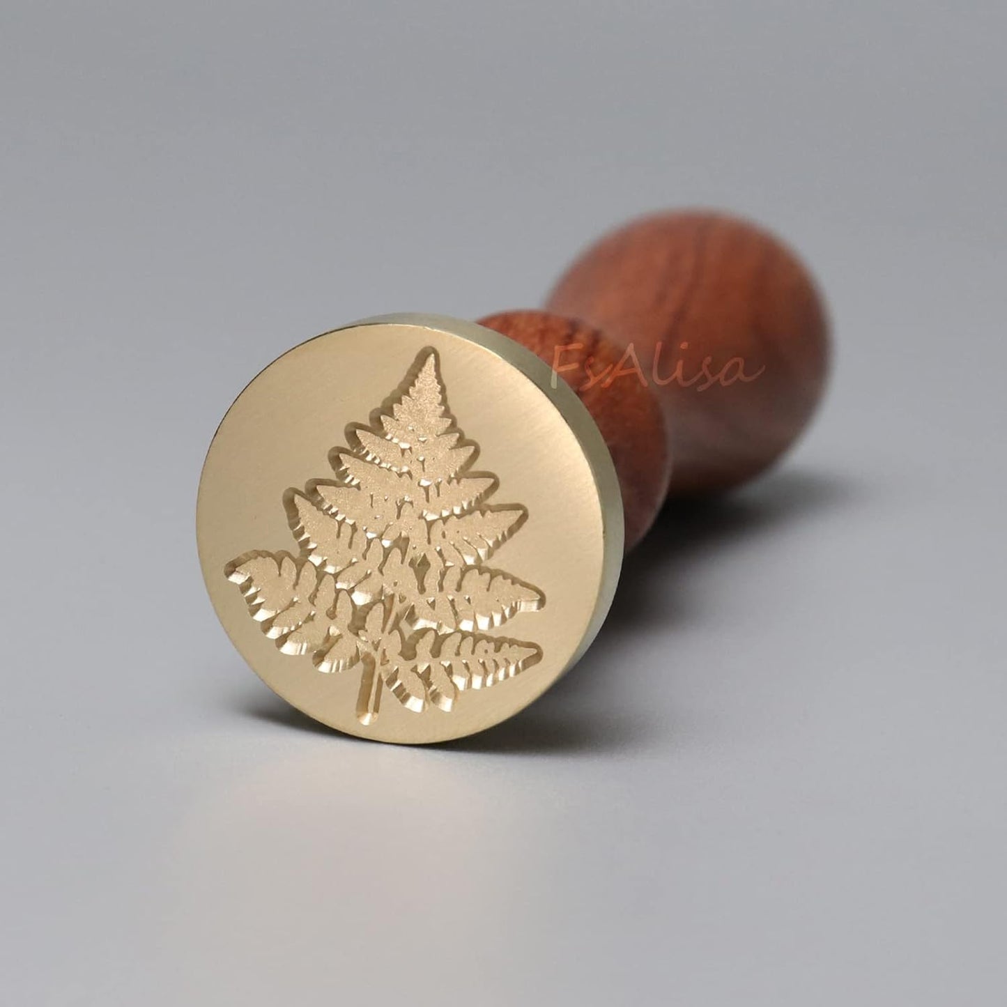 FsAlisa 6-Piece Copper Seals Stamp Set + Wooden Hilt, Vintage Sealing Wax Stamp Kit with Gift Box for Invitations, Cards, Letters, Envelopes, Wine Packages