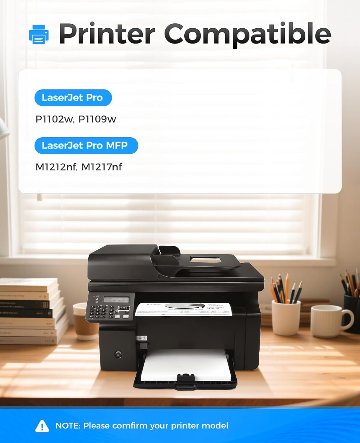 85A Black Toner Cartridge 2-Pack with chip High Yield Replacement for HP 85A CE285A Compatible with HP Laserjet Pro MFP M1212nf M1217nfw P1102w P1109w Printer P1102 P1109 M1212 M1217 Series Ink Copy