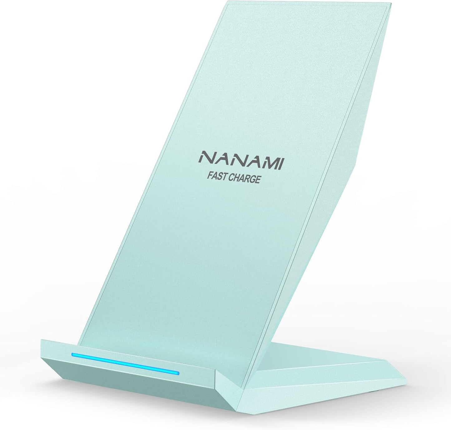 NANAMI Wireless Charger - Fast Wireless Charging Stand Desktop Charger Dock for iPhone 17/17 Air/16/15/14/13/12, 10W for Samsung Galaxy S25/S24/S23/S22/S21/S20/Note 20 Ultra/10/9 and Qi-Enabled Phone