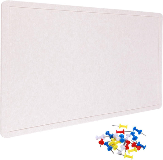 YOKIVE Felt Bulletin Board, 96 x 48 -Inch Foldable Decorative Pin Board Self Adhesive Felt Cork Board with 20 Pushpins, Great for Wall, Photo Display, Paste Note, Schedule(Light Camel)