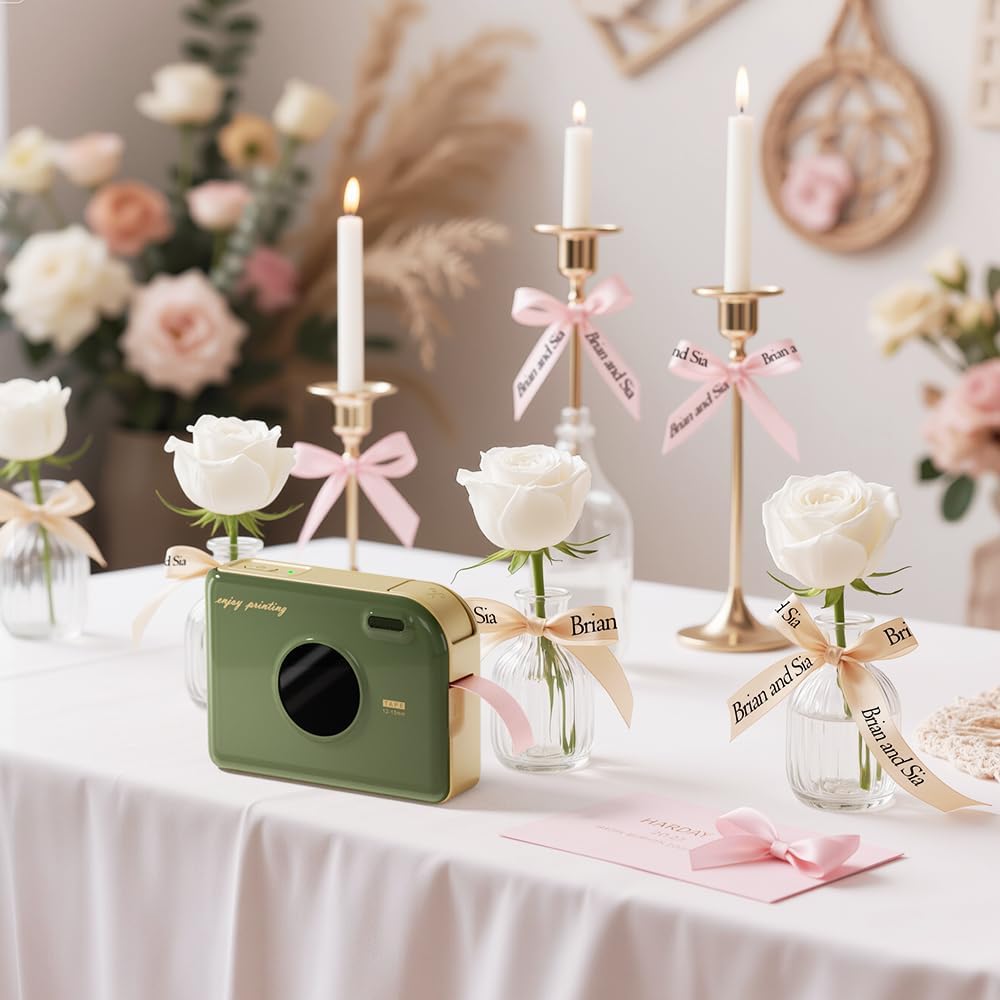 Phomemo Label Printer, A30 Thermal Transfer Printing Bluetooth Wireless Portabel Small Label Maker Machine, Mini Sticker Printer Rechargeable for Christmas Decorations, Cloth Name Tag, In/Out Door Use