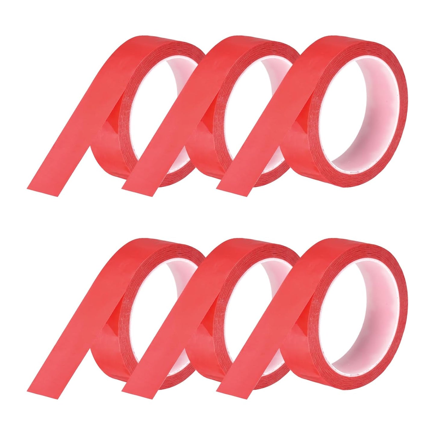 MECCANIXITY 6 Rolls Whiteboard Tape Graphic Chart Tape 30mm 54.7 Yard Art Tape Thin Self-Adhesive Pinstripe Tape Masking Tape for Gift Wrapping Craft Supplies, Red