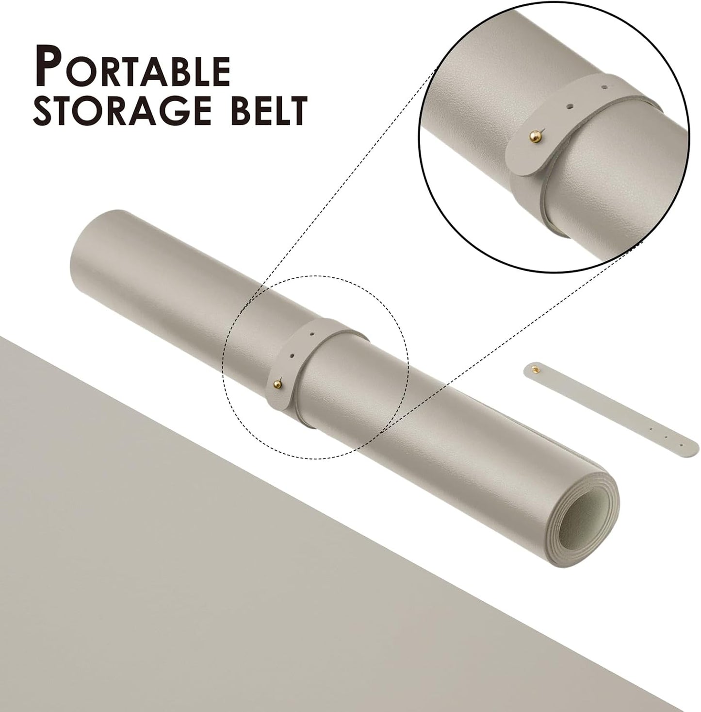 Leather Desk Mat - Non-Slip PU Desk Pad for Office and Home - Desk Organization and Accessories - Ideal for Large Mouse Pad and Desk Mats on Top of Desks (Light Gray,36"x 17")