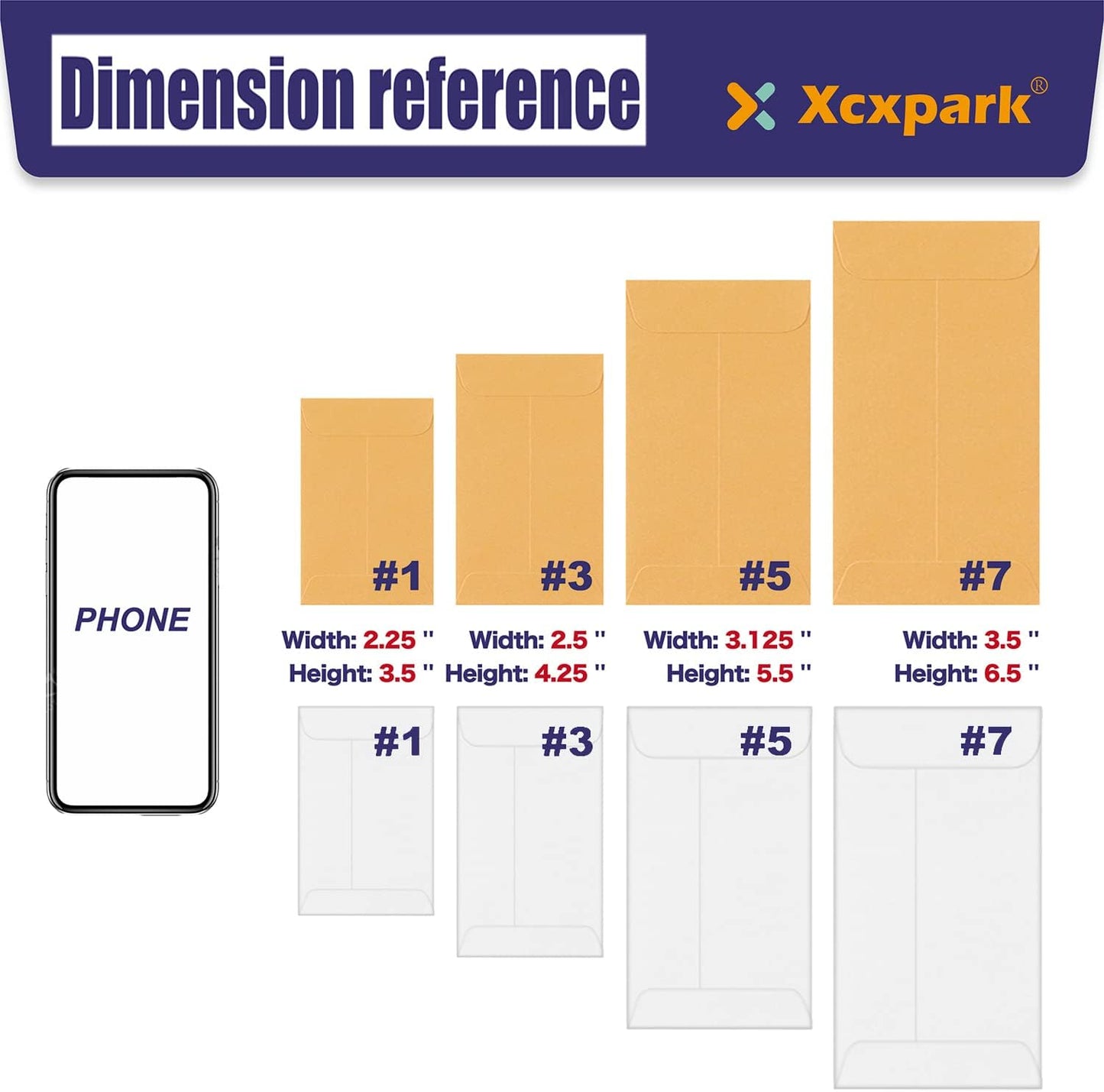 500 PCS #5 Coin Envelopes, 3.125 x 5.5 inches White Kraft Envelopes Classic Small Parts Envelopes with Self Adhesive Gummed Flap for Coins, Cash, Credit Cards, Seeds