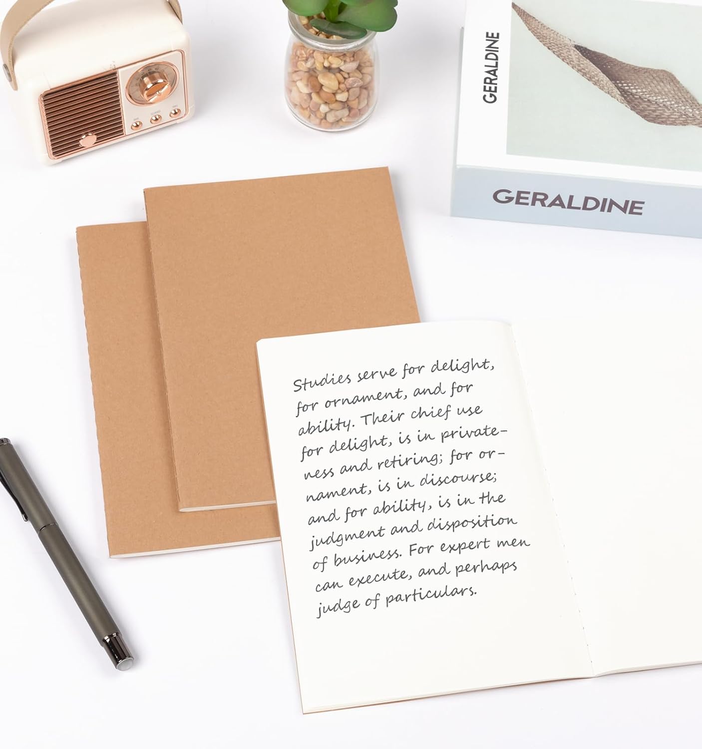 48 Pack A5 Blank Kraft Notebooks Bulk, Journaling Notebooks, Soft Cover Composition Notebook, 8.3x5.5 Inches 60 Pages Travel Journal Notebooks Set for Work, School, Student, Kids, Writing