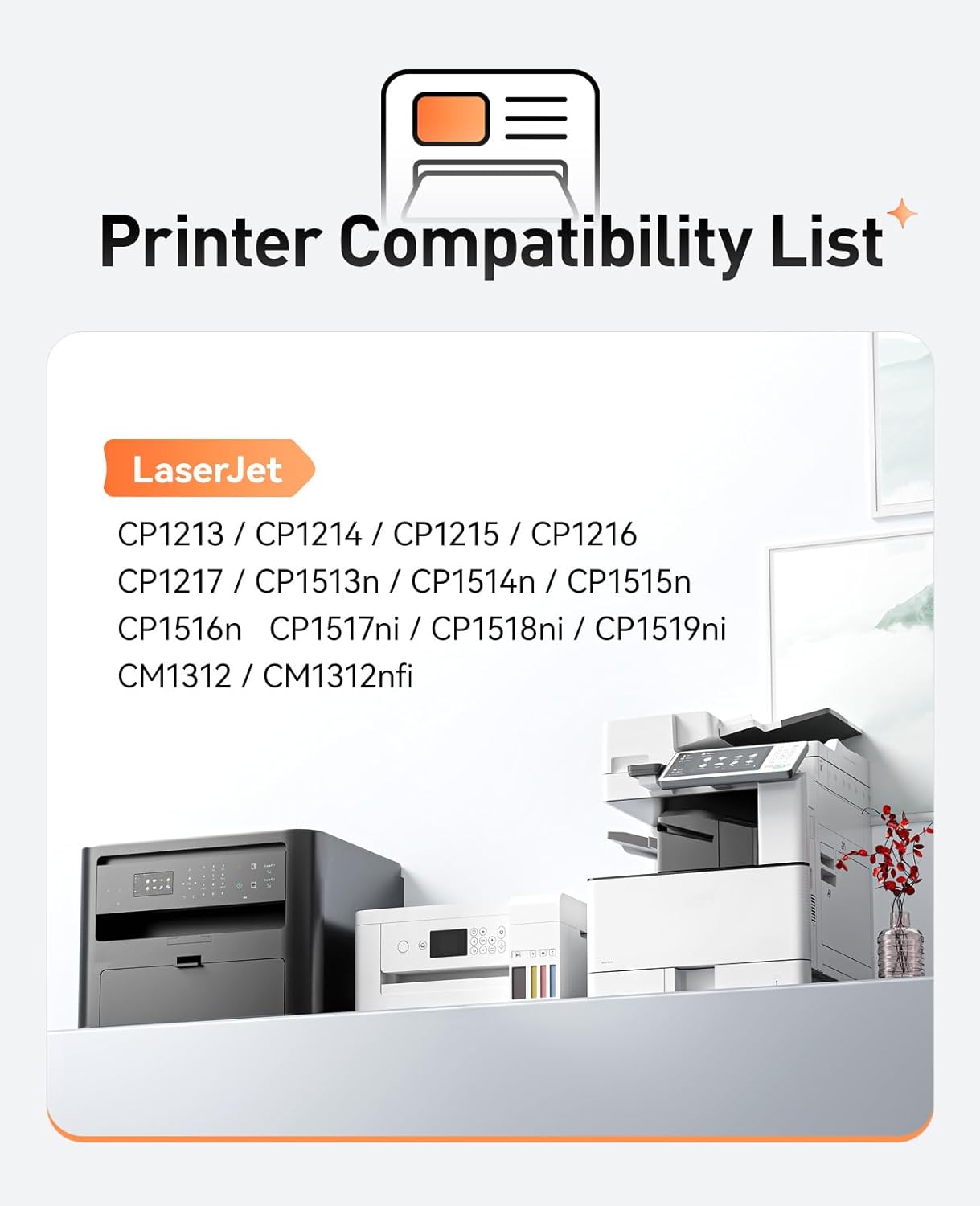 125A Toner Cartridge set 4-Pack Replacement for HP 125A CB540A CB541A CB542A CB543A Compatible with HP LaserJet Pro Color CP1215 CP1515n CP1518ni MFP CM1312 CM1312nfi Printer Black Cyan Magenta Yellow