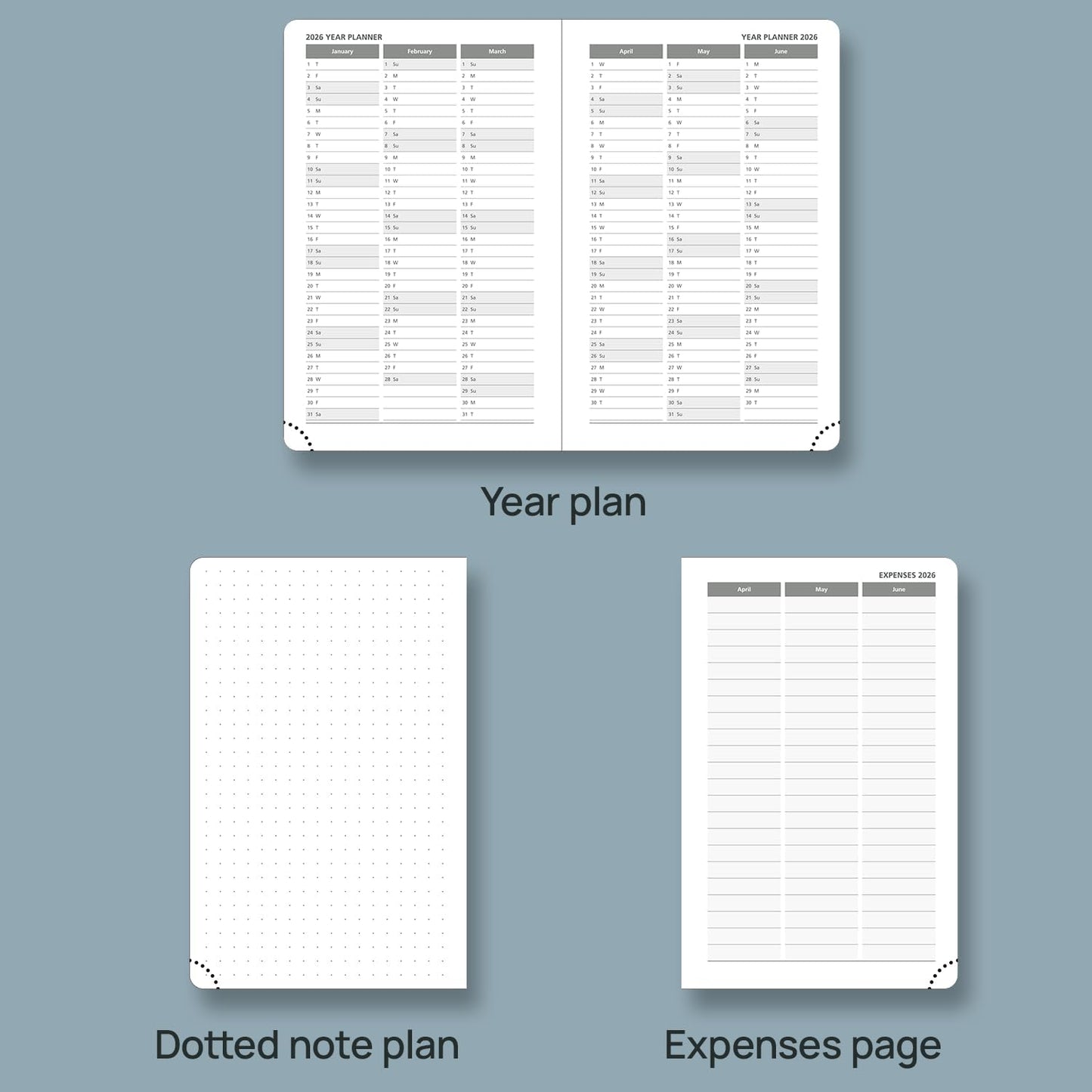 POPRUN 2026 Planner (Pocket Size 4''x 6.25'' Hardcover) - Small Calendar for Purse with Hourly Schedule & Vertical Weekly Layout, Monthly Calendars, 100 GSM - Orange