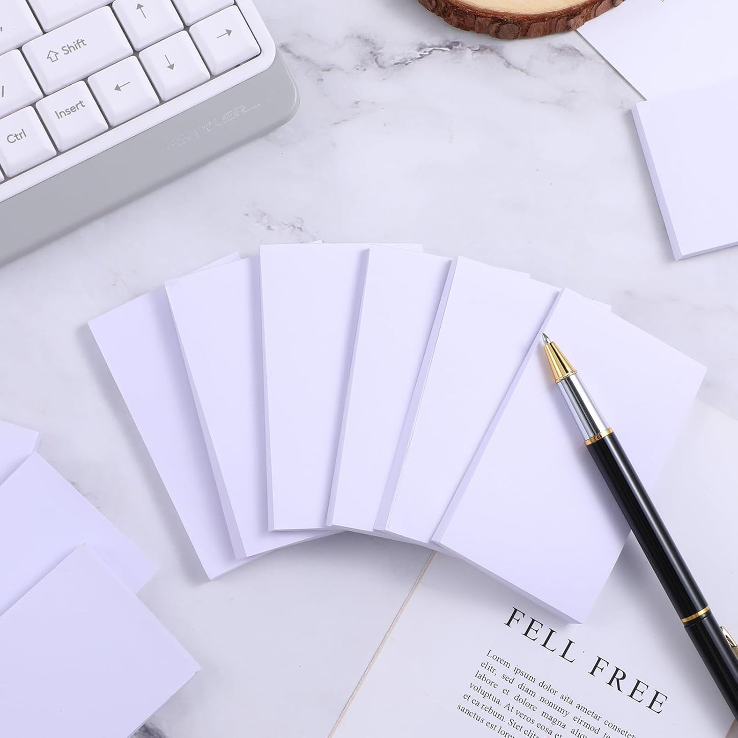 72 Pack Paper Note Pads White Memo Pad Blank Writing Pad Memo Scratch Pads for Waitress Waiter Book to Do Grocery List Small Notebook Restaurant Checkbook, White (2.2 x 3.7 Inch)