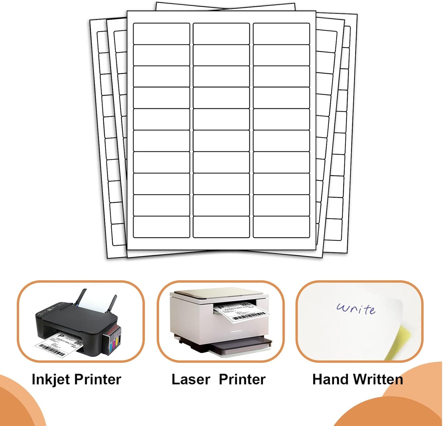 Address Labels 1" X 2-5/8" 30 Up Mailing Labels for Laser/Inkjet Printer, Blank White, Permanent Adhesive, Printable Label Sticker Paper (4000 Sheets - 120000 Labels)