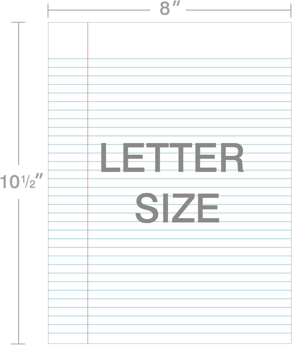 Kaisa3 Pack Notebook Paper College Ruled 3-Hole Punched Loose Leaf Paper 8x10.5 Lined Paper College Ruled Filler Paper for 3-Ring Binder Paper 150 Sheets/Pack (3 Pack-college) F15001C-3pk
