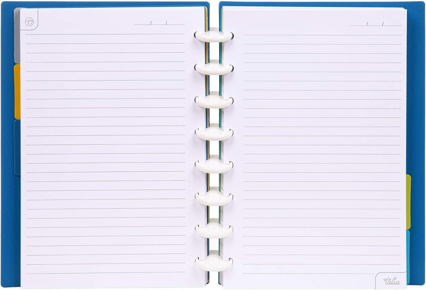 Talia Discbound Notebooks, Planner, Customizable, (Deep Lake Blue, Junior (5.5in x 8.5in))