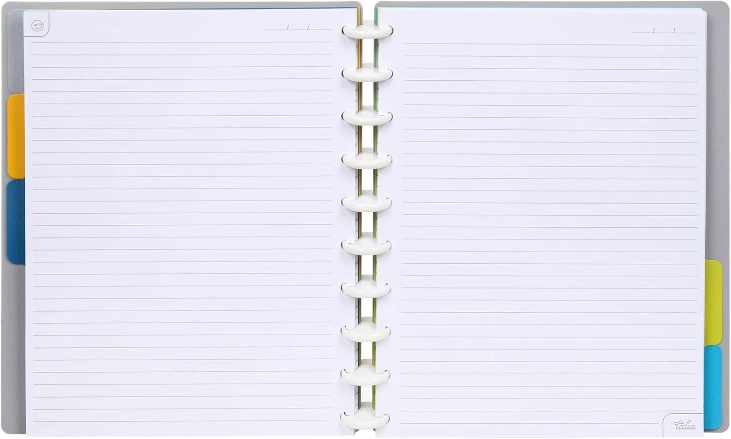 Talia Discbound Notebooks, Planner, Customizable, (Cool Grey, Midsize (7.5in x 9.75in))