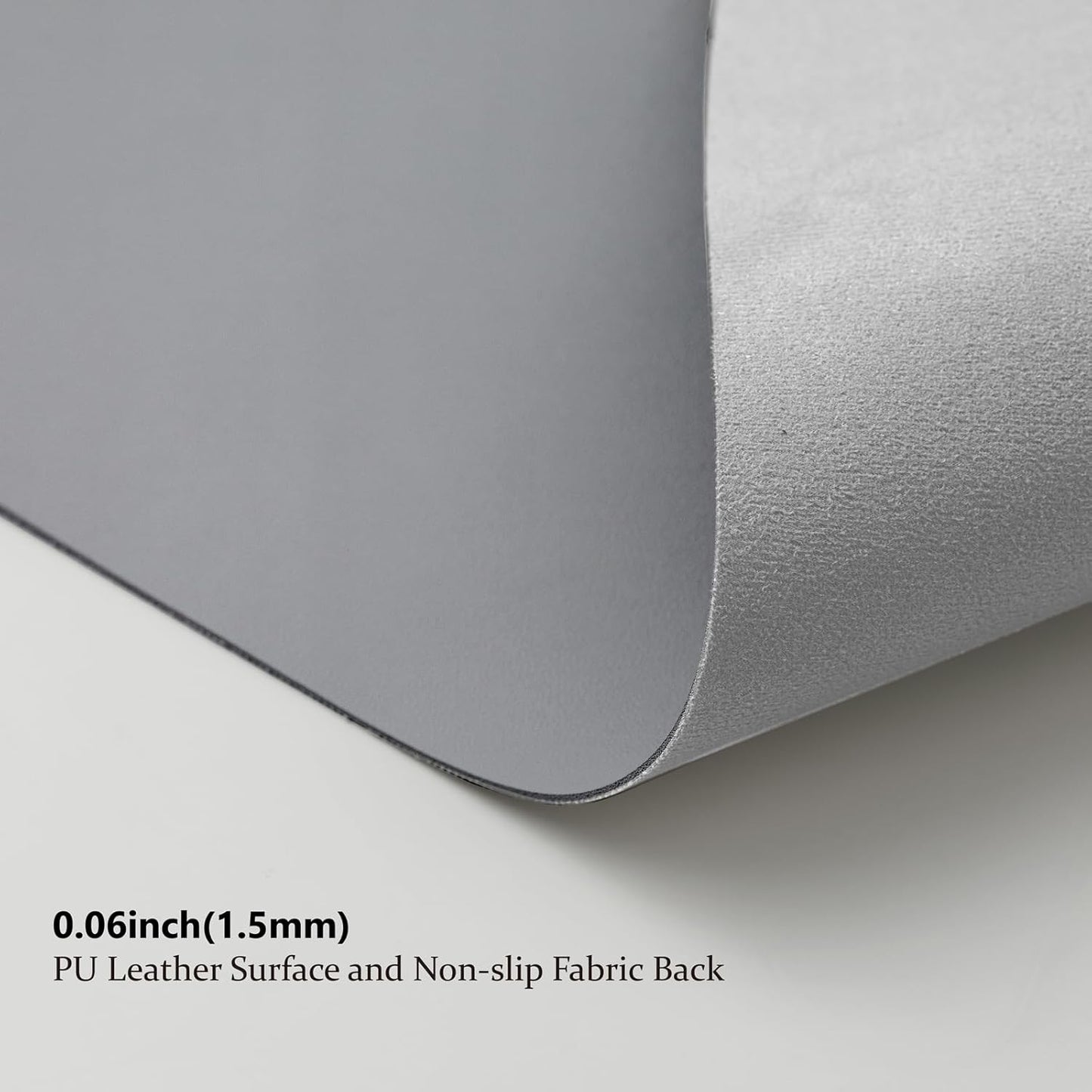 Leather Desk Mat - Non-Slip PU Desk Pad for Office and Home - Desk Organization and Accessories - Ideal for Large Mouse Pad and Desk Mats on Top of Desks (Dark Gray,27.6"x 13.8")