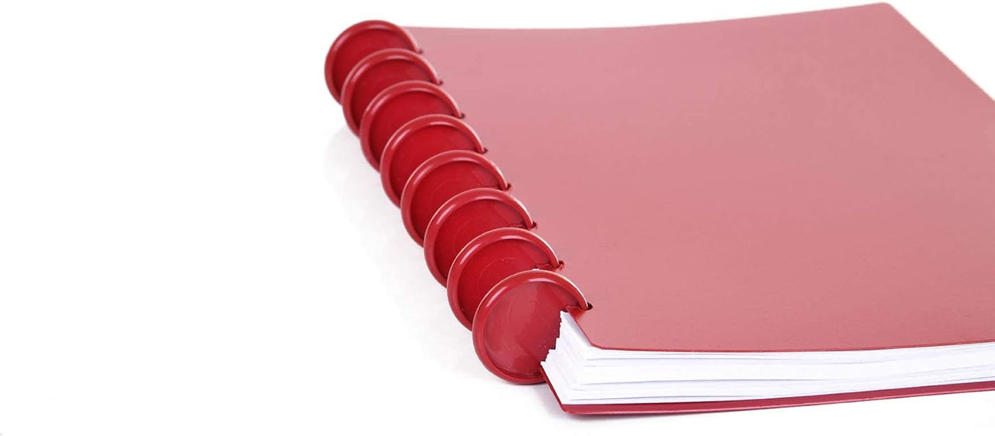 Talia Discbound Notebooks, Planner, Customizable, (Chili Oil w/Chili Oil Discs, Junior (5.5in x 8.5in))