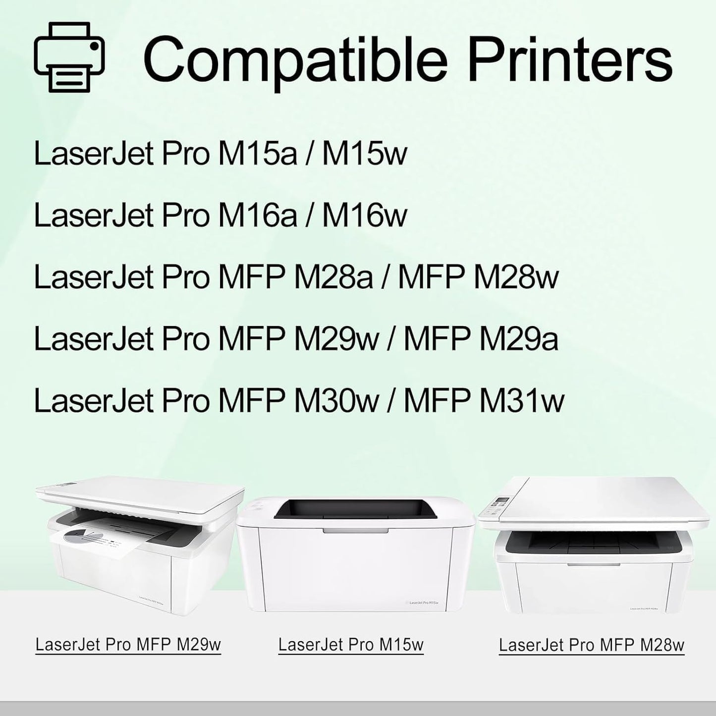 greencycle Compatible 48A Toner Cartridge Replacement for HP 48A CF248A Toner Cartridge for Pro M15w M15a M16w M16a MFP M28w M28a M29w M29a M30w M31w Printer (4 Black)